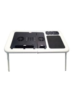 Buy Portable Laptop Table Black/White in Saudi Arabia
