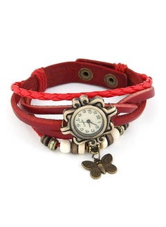 Buy Women's Chic Vintage Inspired Butterfly Bracelet Watch Red BC-FA-BFLY-3-001RD in Saudi Arabia