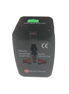Buy ITC001 Universal Travel Adapter Black in Saudi Arabia