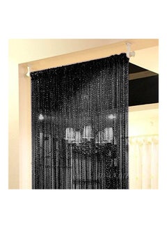 Buy Door String Curtain Black 37x76inch in UAE