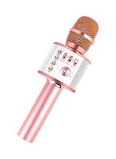 Buy Handheld Wireless Karaoke Microphone Q37 Rose Gold in UAE