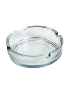 Buy Decorative Round Ashtray Clear 11 x 4cm in UAE