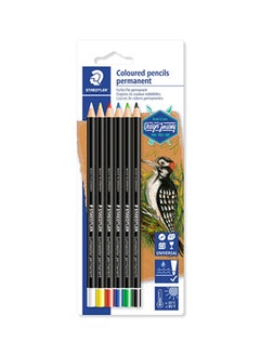 Buy Pack Of 6 Permanent Colored Pencils Multicolour in Egypt