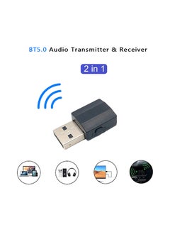 Buy 2 In 1 Bluetooth 5.0 Transmitter Receiver BT600 Black in UAE