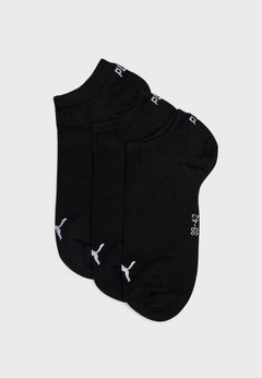 Buy 3 Pack Ankle Socks Black in UAE