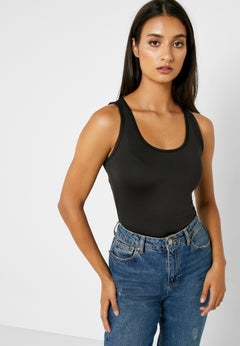 Buy Polyester Tank Top Black in UAE