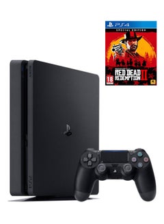 اشتري جهاز الألعاب بلايستيشن 4 سليم بسعة 500 جيجابايت + لعبة الفيديو "Red Dead Redemption 2" إصدار خاص في السعودية
