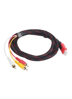 اشتري كابل صوت وفيديو من منفذ HDMI إلى 3 منافذ RCA أسود/أحمر/أبيض في الامارات