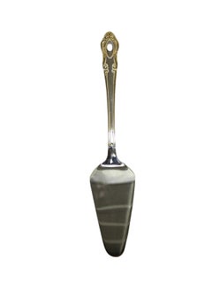 Buy Golden Frame Serving Spoon Silver 25centimeter in Saudi Arabia