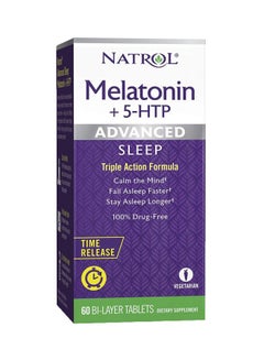 اشتري Melatonin 5-HTP Advanced Sleep Triple Action Formula 60 Tablets في الامارات