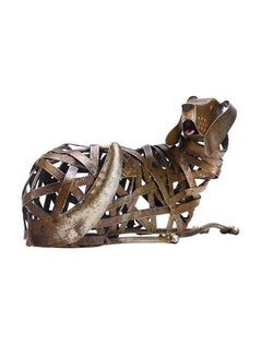 اشتري Braided Dog Sculpture Brown 34x13x17centimeter في السعودية