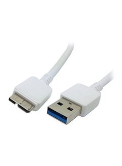 Buy Micro USB 3.0 Data Cable For Samsung Galaxy S5/Note 3 White in Saudi Arabia