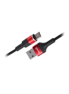 اشتري كابل شحن لمزامنة البيانات وصلة USB نوع -C أسود/أحمر في السعودية