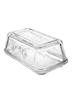 Buy Butter Dish Clear 100 x72 x170mm in UAE