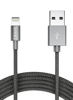 Buy Lightning Data Sync And Charging Cable Black/Grey in Saudi Arabia