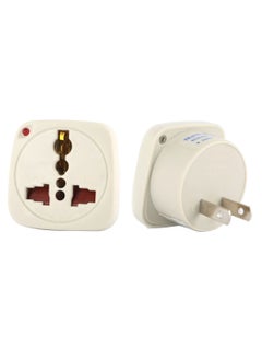 Buy Travel Adaptor With Shutter White in UAE