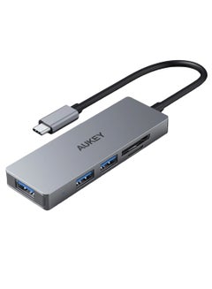 Buy 3 Port USB-C Data Hub With SD Slot Grey/Black in Saudi Arabia