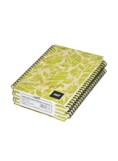 Buy 5-Piece A5 Spiral Hard Cover Notebook Green in UAE