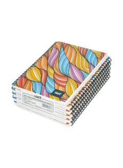Buy 10-Piece A5 Spiral Soft Cover Notebook, 800 Pages Multicolour in UAE