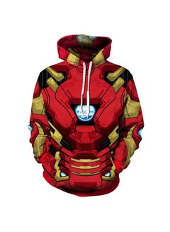 Buy Iron Man 3D Printed Avengers Hoodie Red/Yellow in Saudi Arabia