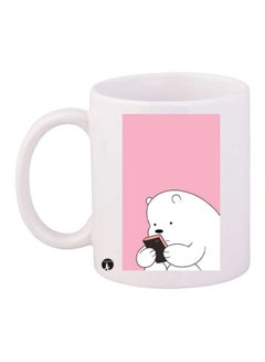 Buy We Bare Bears Printed Mug White/Pink/Black Standard Size in UAE