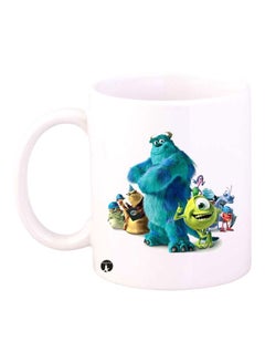 Buy Monsters Inc Printed Mug White/Blue/Green Standard Size in UAE