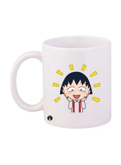 Buy Anime Chibi Maruko Chan Printed Mug White/Beige/Yellow Standard Size in Saudi Arabia