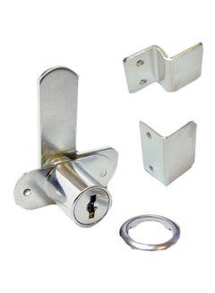 Buy Double Door Cabinet Swing Lock Silver 7x7x3cm in UAE