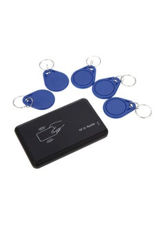 Buy IC Card Reader With Card And Key Fob Black/Blue/White in Saudi Arabia