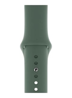 Buy Silicone Replacement Band For Apple Watch Series 5/4/3/2/1 Pine Green in UAE