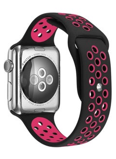 Buy Dot Replacement Band For Apple Watch Series 5/4/3/2/1 Black/Pink in UAE