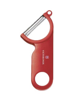 Buy Stainless Steel Vegetable Peeler Red/Silver 13.4x5.5x1.2mm in Saudi Arabia