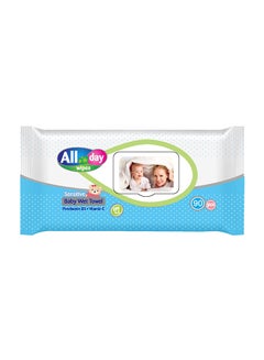 اشتري Baby Wet Wipes, 90 Count في الامارات