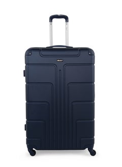 اشتري Hard Case Travel Bag Cabin Luggage Trolley ABS Lightweight Suitcase with 4 Spinner Wheels A1012 Blue في الامارات