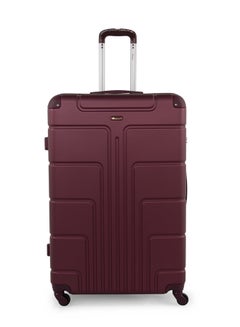 Buy Hard Case Travel Bag Cabin Luggage Trolley ABS Lightweight Suitcase with 4 Spinner Wheels A1012 Burgundy in UAE