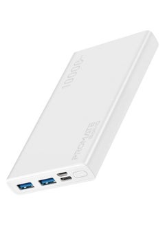 Buy 10000 mAh Bolt 10000mAh Compact Smart Charging Power Bank With Dual USB Output White in UAE