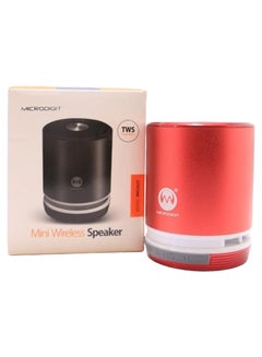 Buy Mini Wireless Bluetooth Speaker Red/White in Saudi Arabia