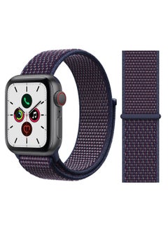 Buy Nylon Replacement Band For Apple iWatch All Series 45mm/44mm/42mm/49mm Indigo Blue in Saudi Arabia