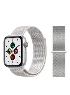 Buy Nylon Replacement Band For Apple iWatch Series 5/4/3/2/1 Seummit White in UAE