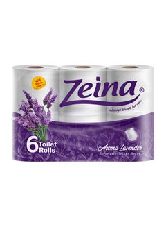 Buy Toilet roll Lavender Aroma - Pack of 6 White in UAE