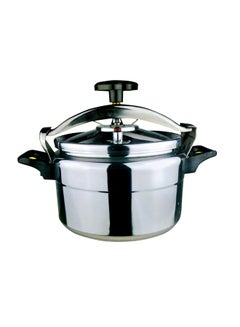 Buy Aluminum Pressure Cooker Silver With Black 9Liters in Saudi Arabia