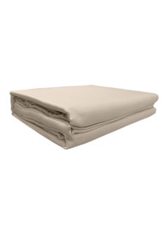 Buy 2-Piece Cotton Single Fitted Sheet Set cotton Ivory 120x200cm in UAE