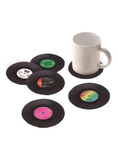 Buy 6-Piece Coasters Set Black 10.5centimeter in Egypt