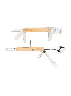 Buy 12-In-1 Kitchen Multi Tool Brown/Silver in UAE