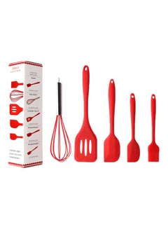 Buy 5-Piece Cooking Utensil Set Red in Saudi Arabia