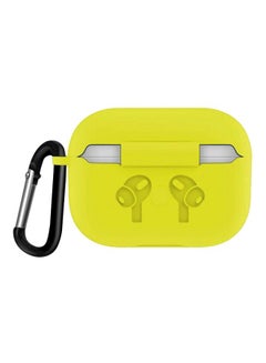 Buy Silicone Case Cover For Apple AirPods Pro Yellow in Saudi Arabia
