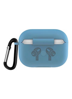 Buy Silicone Case Cover For Apple AirPods Pro Light Blue in Saudi Arabia