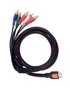 Buy HDMI Male To 5-RCA Cable Multicolour in UAE