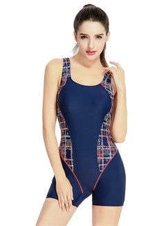 Buy Backless Hollow Out Dri-Fit Breathable Cozy One Piece Tankini Navy in Saudi Arabia