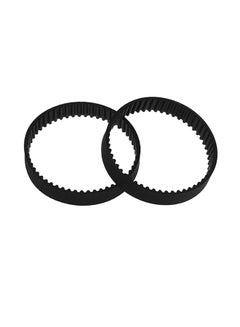 Buy 2-Piece Timing Rubber Synchronous Belts Set Black in Saudi Arabia